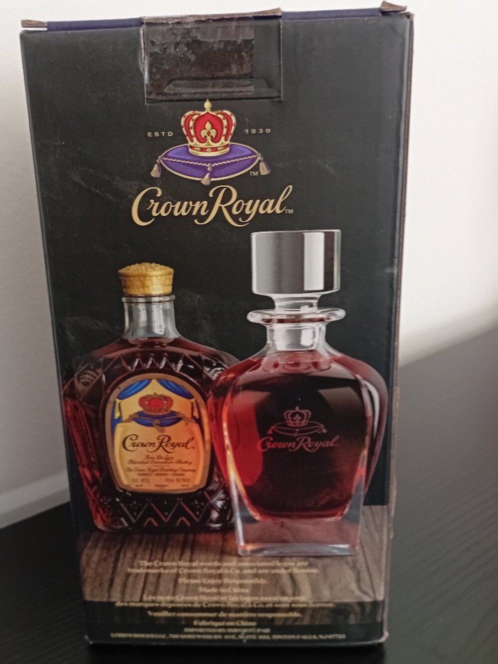 Crown Royal Glass Decanter NEW In Box